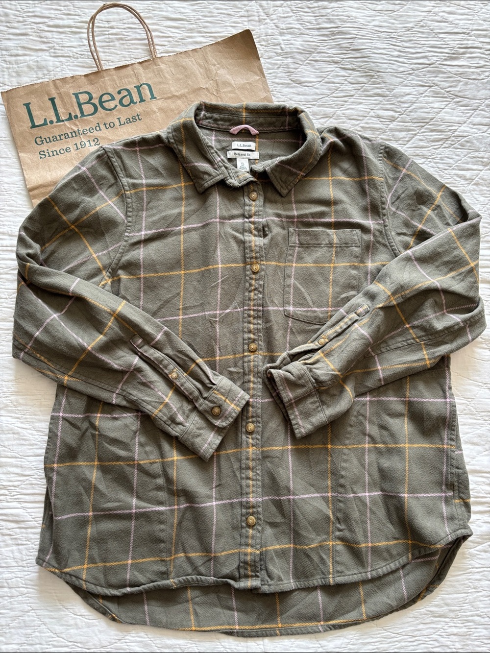 LL Bean Soft Brushed Flannel Shirt